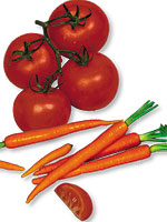tomater og gulerødder